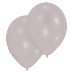 Lateksballonger 10-pakning Ø30 cm – sølv