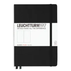 Leuchtturm1917 Notebook A5 Plain Black – Hardcover