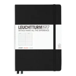 Leuchtturm1917 Notebook A5 Ruled Black – Hardcover