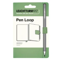 Leuchtturm1917 Pen Loop – grågrønn selvklebende penneholder til notatbøker