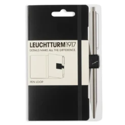 Leuchtturm1917 Pen Loop – svart selvklebende penneholder til notatbøker