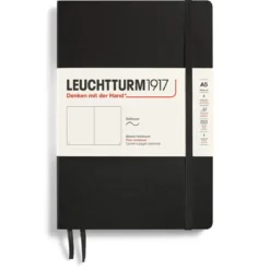 Leuchtturm1917 Plain Notebook A5 Black – Softcover