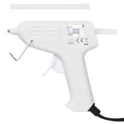 Limpistol Mini 7 mm hvit, 10 W, 175 cm lang ledning. 2 limstaver følger med