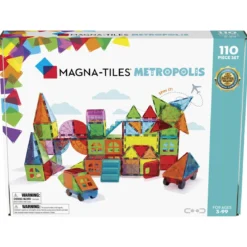 Magna-tiles Metropolis 110 stk. – innovative, fargerike og transparente byggeklosser med innebygde magneter
