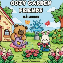 Malebok Cozy Garden Friends, koselig malebok med 40 avslappende motiver, 25×25 cm
