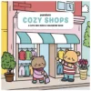 Malebok Cozy Shops, rolige og søte motiver fra butikker, 30 motiver, 20×20 cm