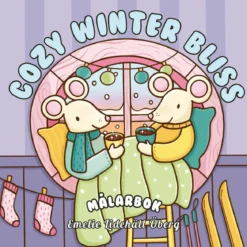 Malebok Cozy Winter Bliss, fargelegg 40 vinterkoselige motiver! 25×25 cm