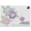 Malebok for akvarell med 12 blomstermotiver, L A4 (297×210 mm), 300 g/m²