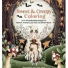 Malebok Sweet & Creepy Coloring, litt søtt, litt skummelt! 60 motiver