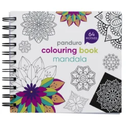 Mandala malebok – 15×15 cm, 64 ark med enkeltsidig trykk, 120 g/m²