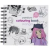 Manga malebok – 15×15 cm, 64 ark med enkeltsidig trykk, 120 g/m²