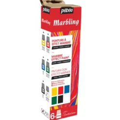 Marmoreringsfarge sett 6 × 20