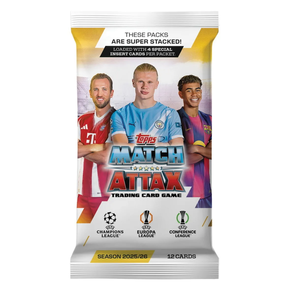 Match Attax Champions League 2025/26 Boosterpack med 12 kort OBS! Prisen gjelder ÉN pose