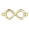 Mellomledd infinity-tegn, evighetssymbol, ouroboros, gullfarget 17×6 mm