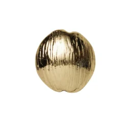 Mellomledd til smykkeproduksjon, 1 stk. gullfarget sirkel Ø15 mm, dybde 8 mm, hull 1,5 mm