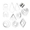 Metallformer geometriske former, hjerter m.m 24 stk. Formene er beregnet for leire