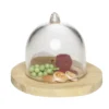 Miniatyrkit med et ostebrett, brettet har en diameter på 3,5 cm og osteklokken er 2,5 cm høy