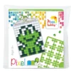 Mini-kit pikselhobby frosk – med nøkkelring 30×40 mm og 3×144 piksler