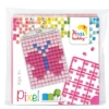 Mini-kit pikselhobby sommerfugl – med nøkkelring 30×40 mm og 3×144 piksler