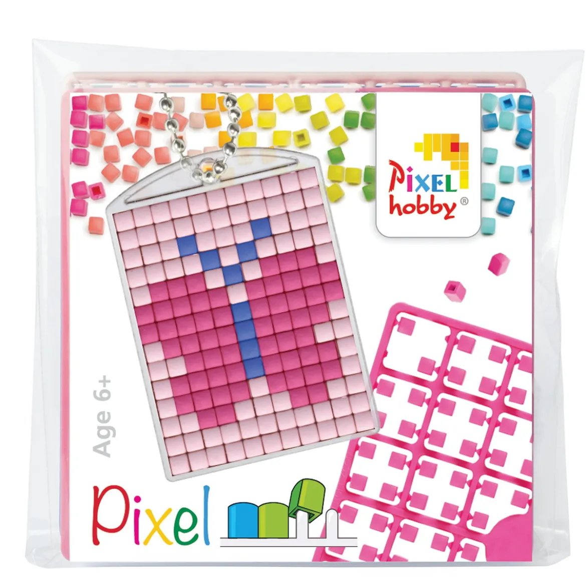 Mini-kit pikselhobby sommerfugl – med nøkkelring 30×40 mm og 3×144 piksler