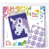 Mini-kit pikselhobby unicorn, enhjørning – med nøkkelring 30×40 mm og 3×144 piksler