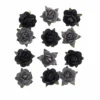 Miniroser papir Black 12 stk