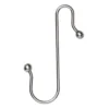 Mini S-kroker i metall med kuleformet ornament 40 stk. Lengde 35 mm