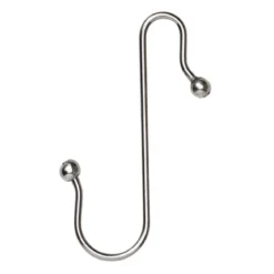 Mini S-kroker i metall med kuleformet ornament 40 stk. Lengde 35 mm