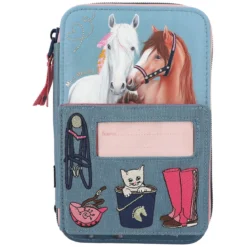 Miss Melody My Little Farm trippelpennal med hestetema! 13x20x7,5 cm