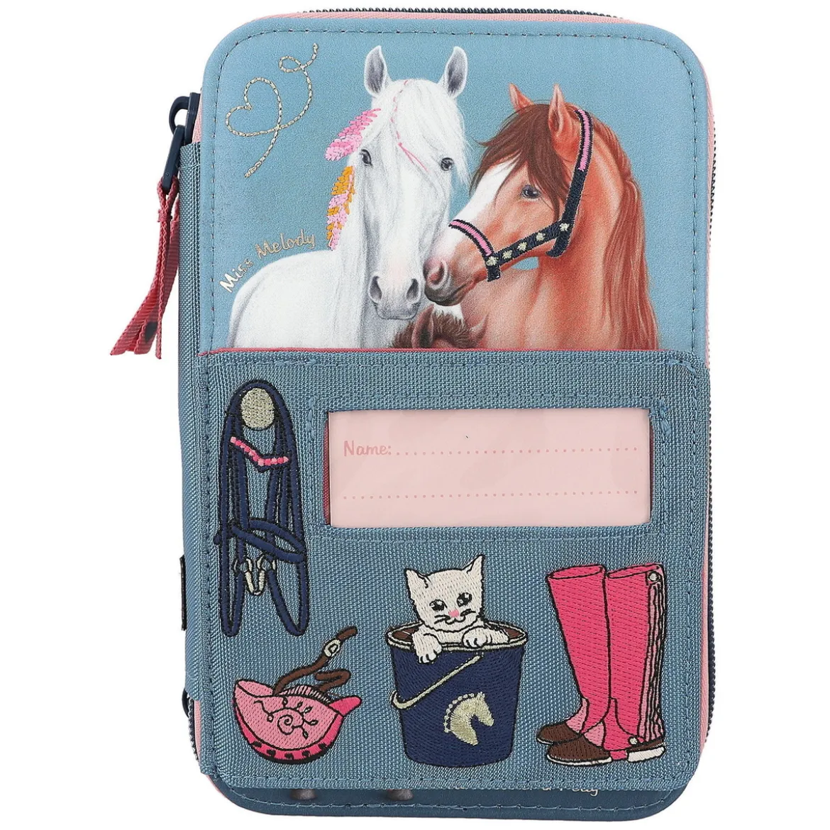 Miss Melody My Little Farm trippelpennal med hestetema! 13x20x7,5 cm