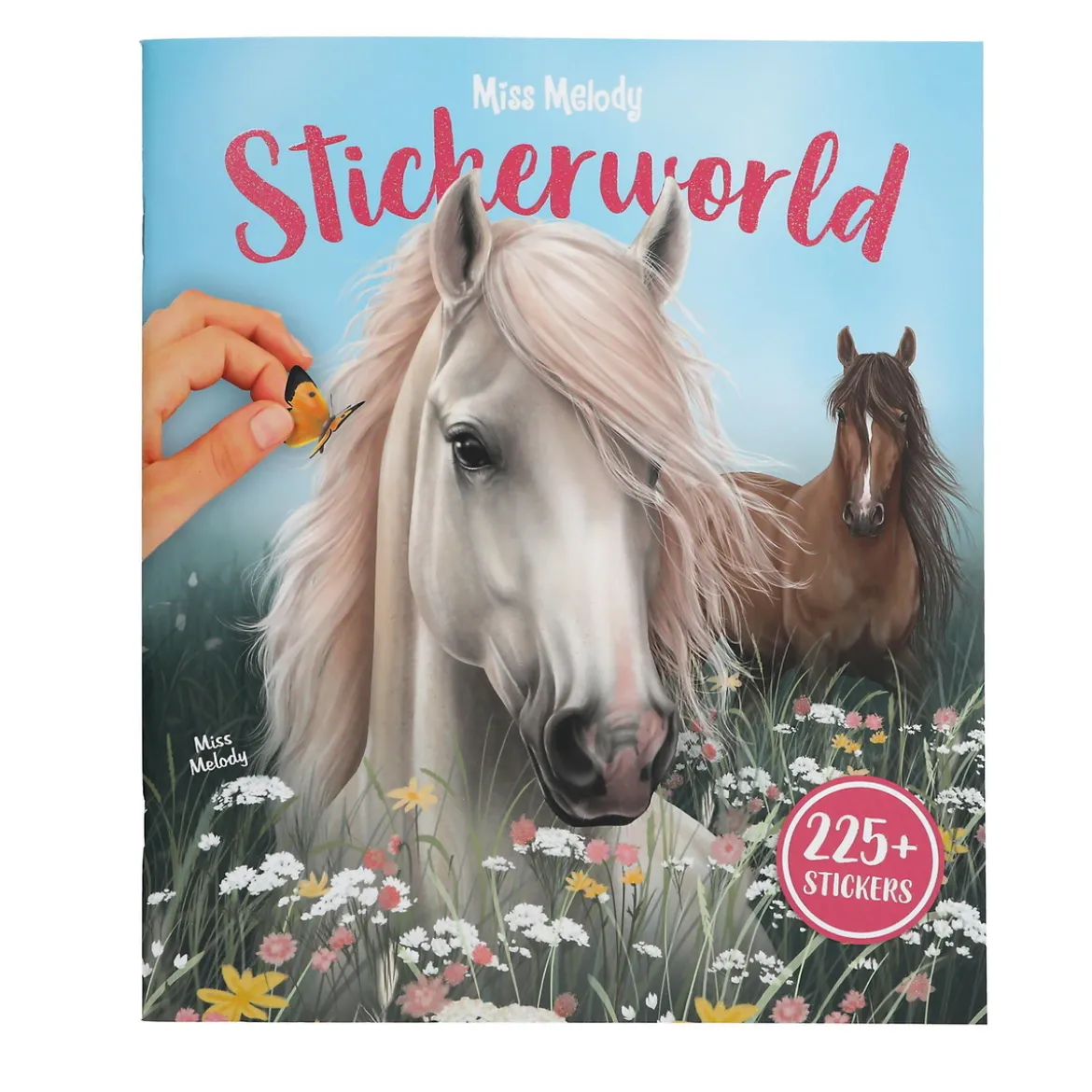 Miss Melody Stickerworld med en mengde hester og 225 klistremerker! 25×29 cm