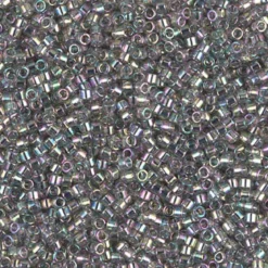 MIYUKI Delica 11/0 grå tr 5 g – DB0107 Transparent Grey Rainbow Iris