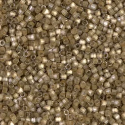 MIYUKI Delica 11/0 gråbrun 5 g – DB0671 Silver Lined Variegated Taupe Silk