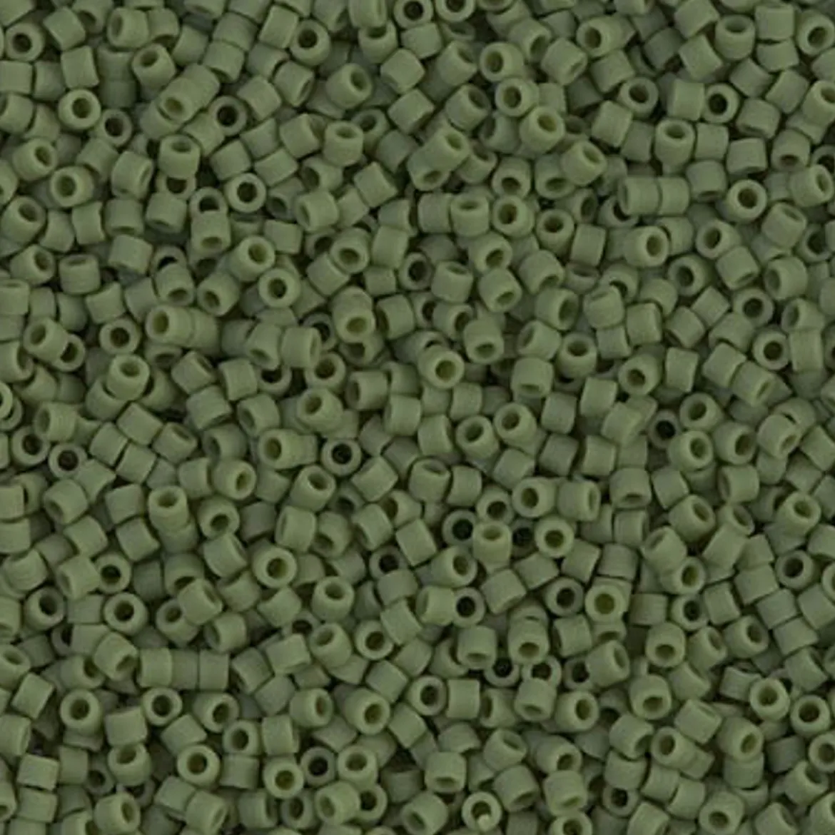 MIYUKI Delica 11/0 grønn 5 g – DB1585 Matted Opaque Avocado