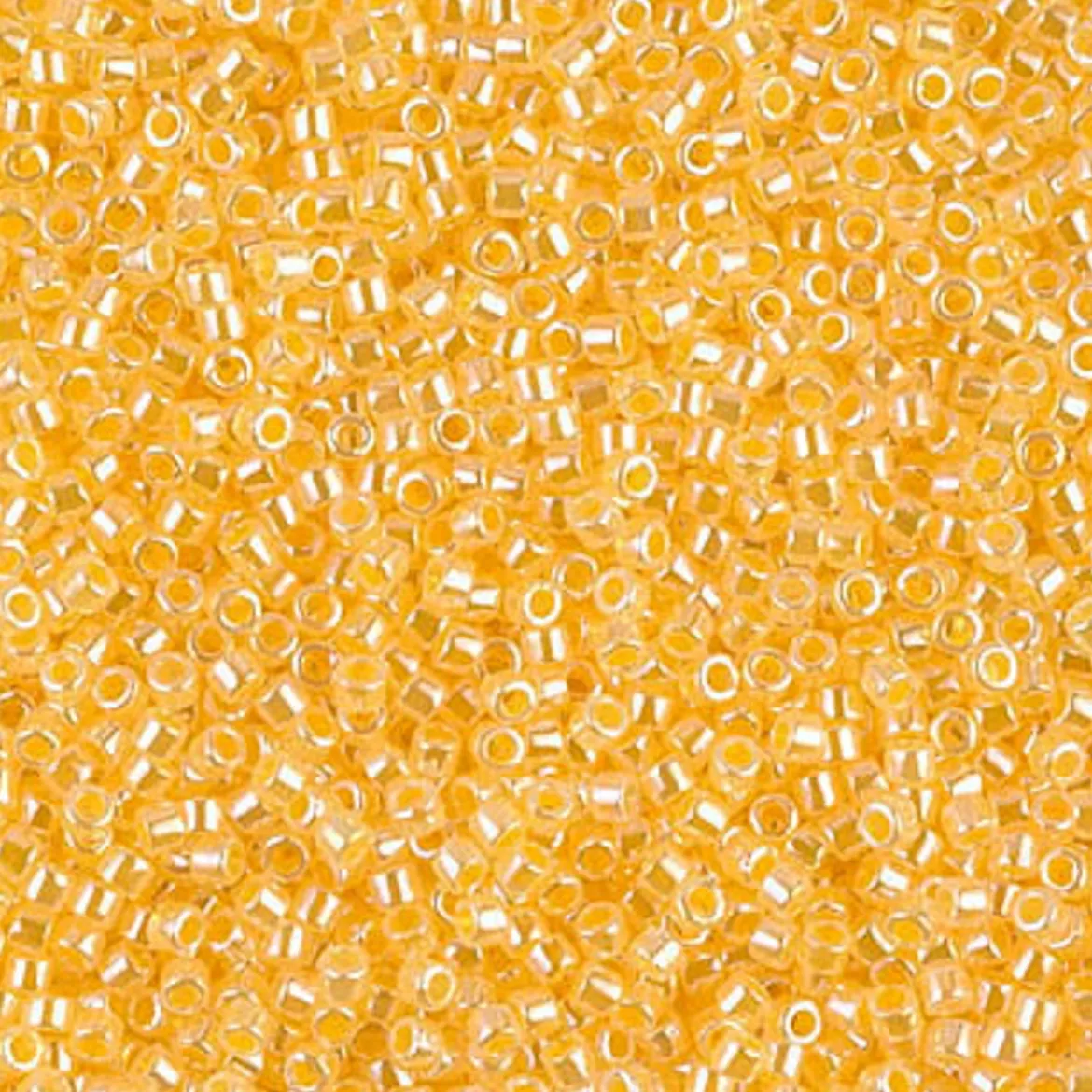 MIYUKI Delica 11/0 gul 5 g – DB0233 Lined Crystal Yellow Luster