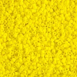 MIYUKI Delica 11/0 gul matt 5 g – DB0751 Matted Opaque Yellow
