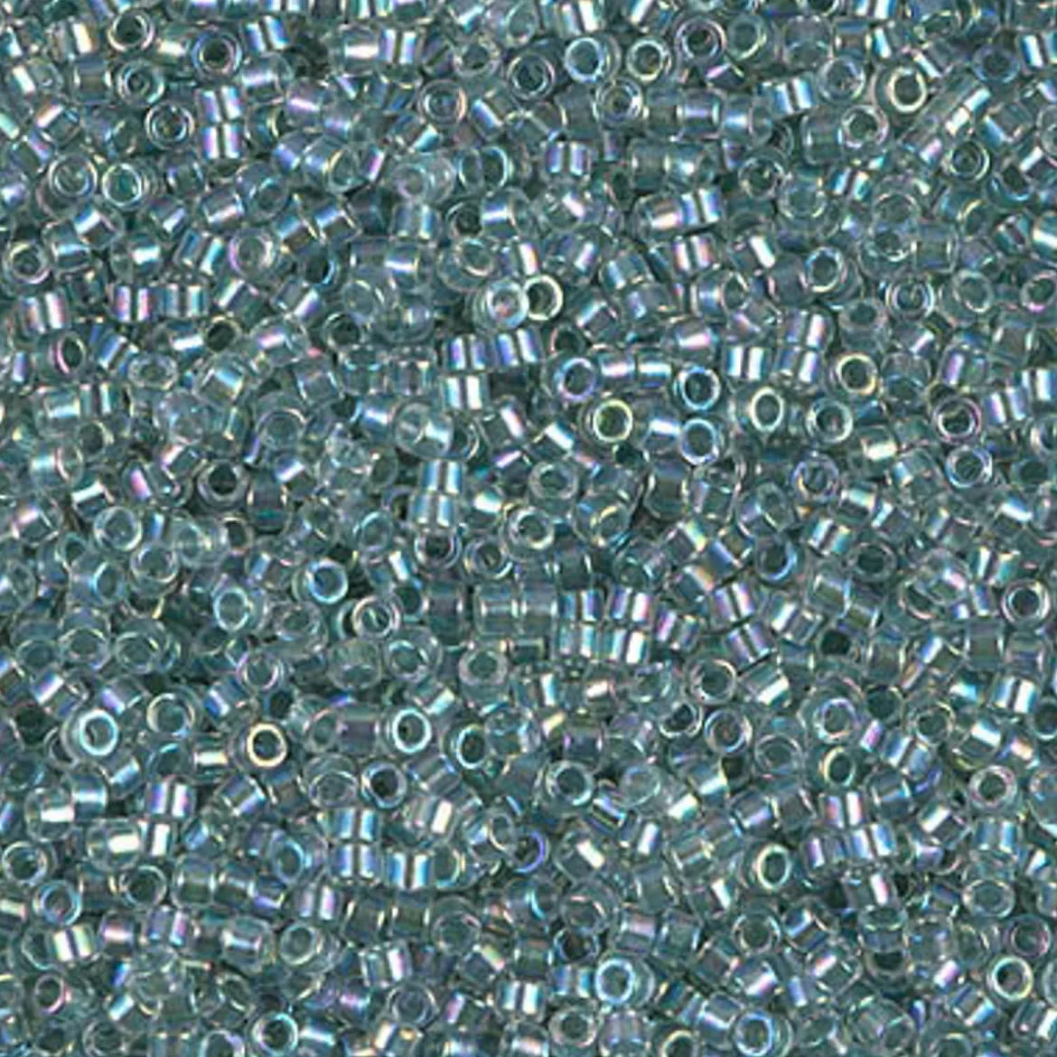 MIYUKI Delica 11/0 klar 5 g – DB0084 Lined Light Seafoam Crystal