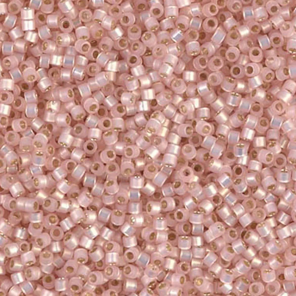 MIYUKI Delica 11/0 lys rosa 5 g – DB0624 Light Rose Silverlined Alabaster