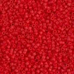 MIYUKI Delica 11/0 mørkerød 5 g – DB0753 Matted Opaque Red