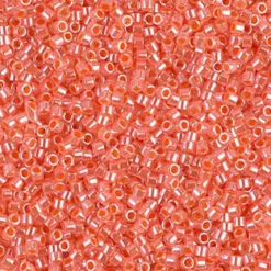 MIYUKI Delica 11/0 varmrosa 5 g – DB0235 Lined Crystal Salmo Ceylon