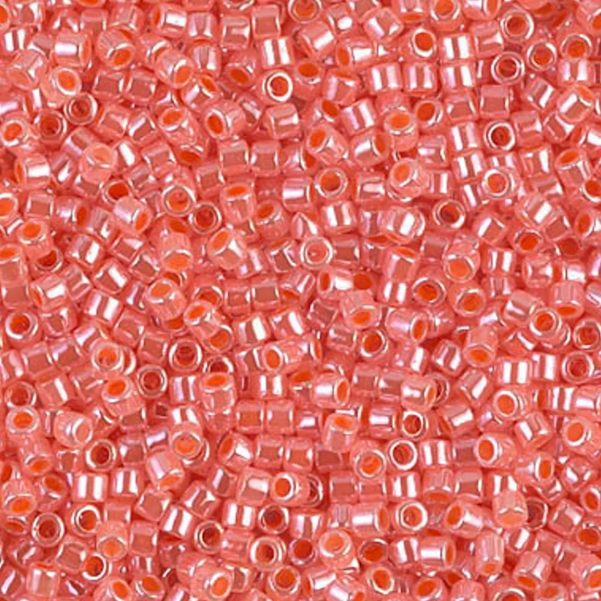 MIYUKI Delica laks glans 5g – DBM0235 Lined Crystal Salmon