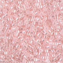 MIYUKI Delica lakserosa 5g – DBM0234 Lined Crystal Pale Salmon