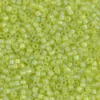 MIYUKI Delica limegrønn 5g – DBM0860 Matted Transparent Chartreuse AB