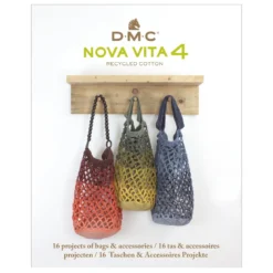Mønsterbok DMC Nova Vita 4 – 16 vesker og tilbehør. Svensk, dansk og finsk tekst.