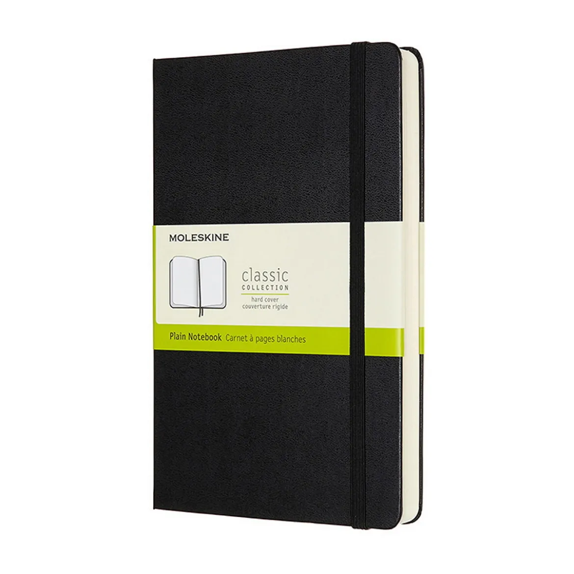 Moleskine Classic Notebook Expanded Large (13×21 cm), svart hard perm – 400 ulinjerte sider