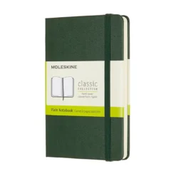 Moleskine Classic Notebook Pocket (9×14 cm), grønn hard perm – 192 ulinjerte sider
