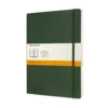 Moleskine Classic Notebook XL (19×25 cm), grønn myk perm – 192 linjerte sider