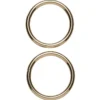 Motringer O-ringer av metall, gullfargede, Ø4 cm. 2 stk.