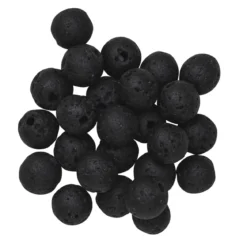 Naturlige lavaperler av 100 % lava 8 mm 25&nbsp;stk.