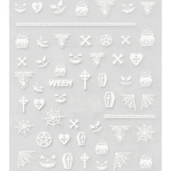 Neglstickers Halloween Glow – 53 selvlysende og skremmende neglklistremerker